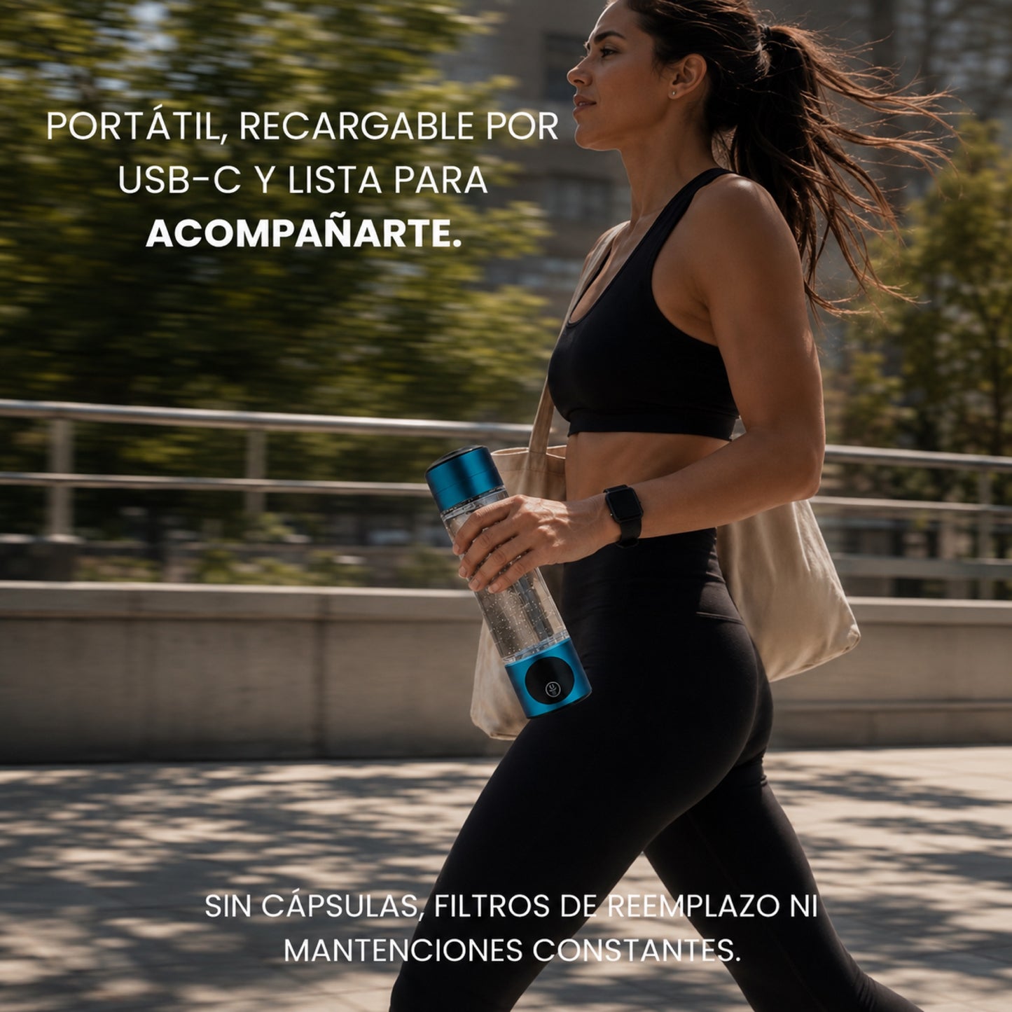 Hydro 8 | Botella de Agua Hidrogenada Hasta 3.000 PPB | Portátil y Recargable