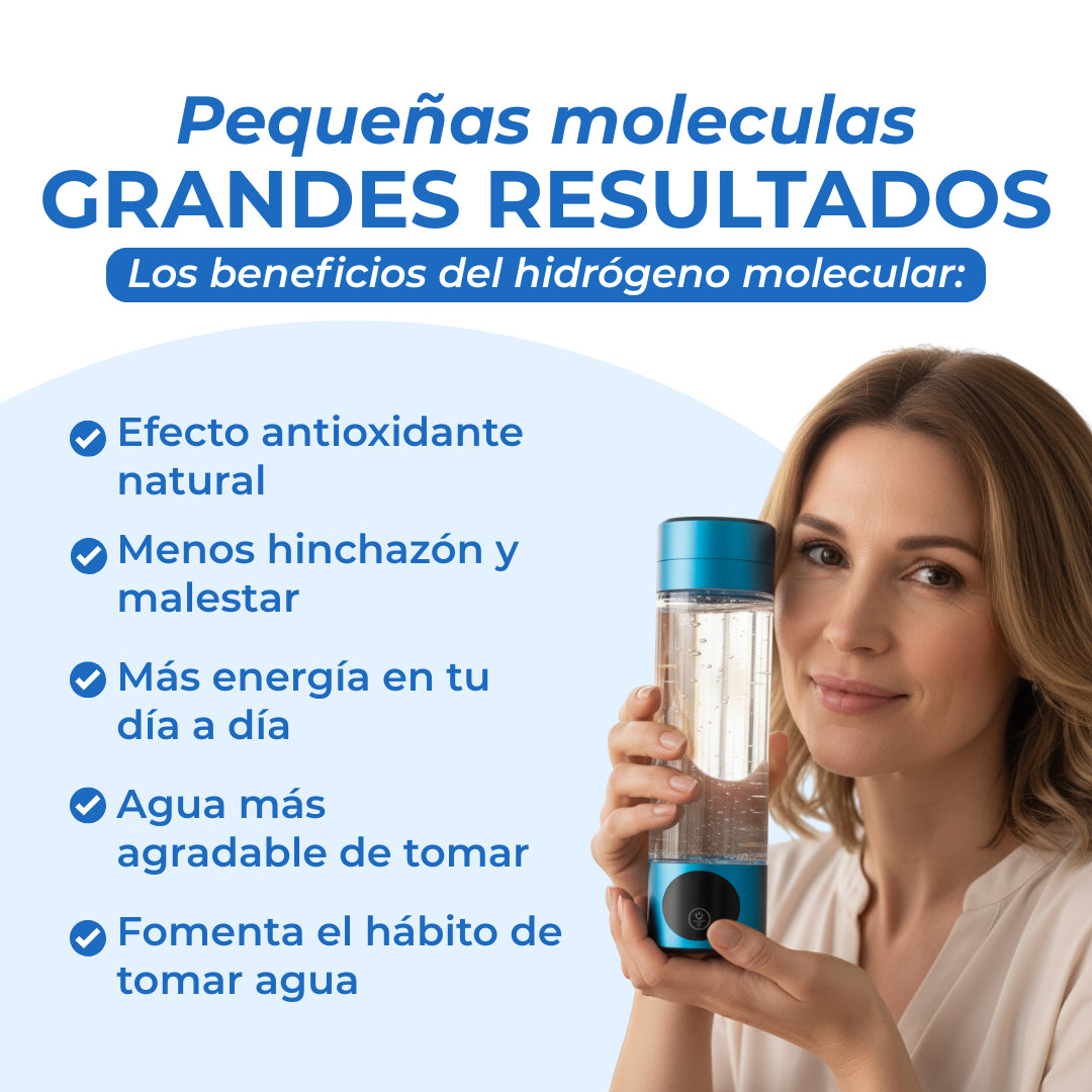 Hydro 8 | Botella Portátil que Hidrogeniza el Agua (PREVENTA)
