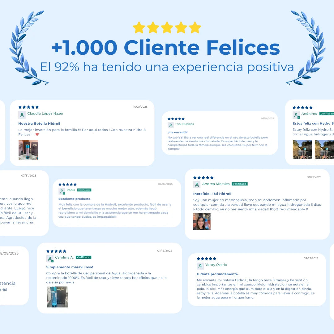 Hydro 8 | Botella Portátil que Hidrogeniza el Agua (PREVENTA)