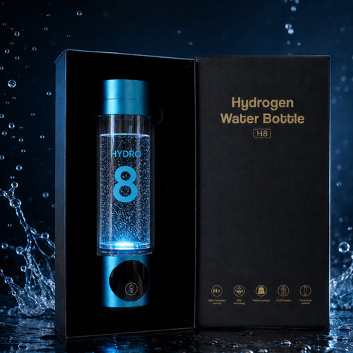 Hydro 8 | Botella de Agua Hidrogenada Hasta 3.000 PPB | Portátil y Recargable