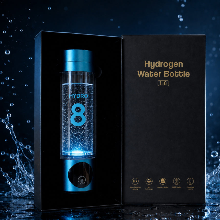 Hydro 8 | Botella de Agua Hidrogenada Hasta 3.000 PPB | Portátil y Recargable