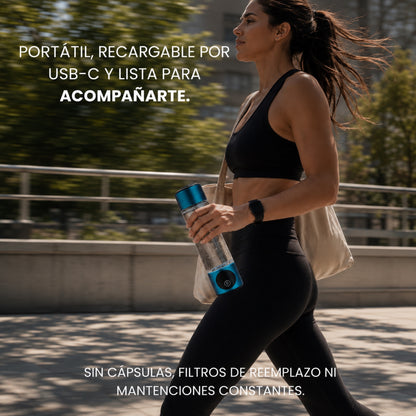 Hydro 8 | Botella de Agua Hidrogenada Hasta 3.000 PPB | Portátil y Recargable