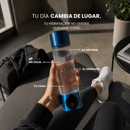 Hydro 8 | Botella de Agua Hidrogenada Hasta 3.000 PPB | Portátil y Recargable